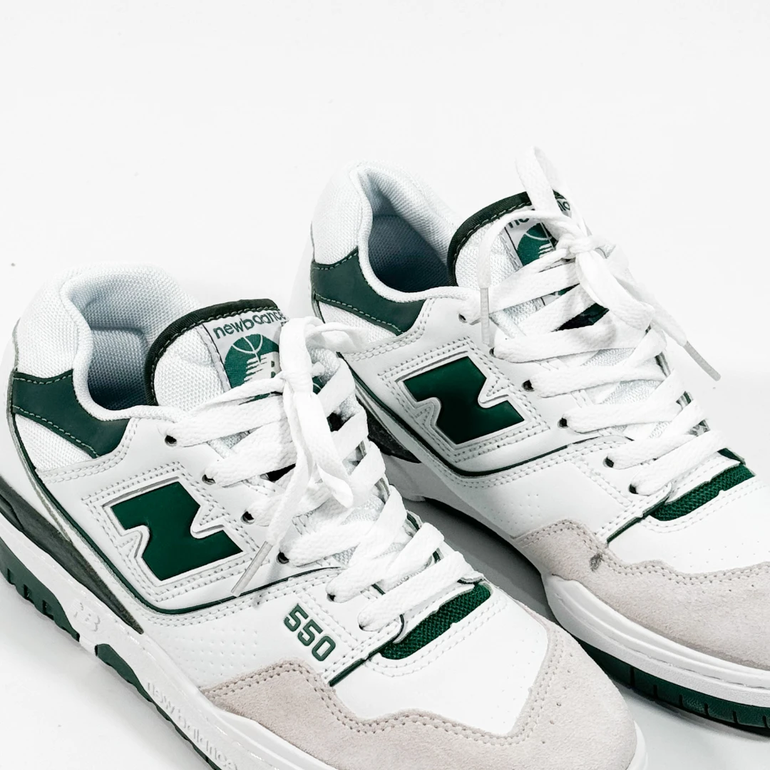 New Balance 550 Blanco-Verde - Image 3