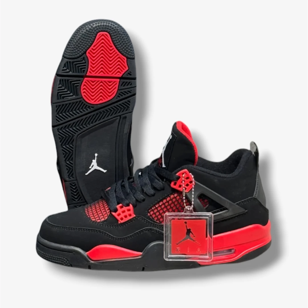 Nike Air Jordan Retro 4 Thunder Rojo Negro - Image 2